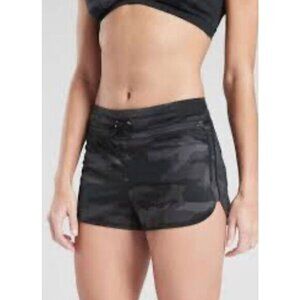 Athleta Surge Swim Shorts in Black Camo